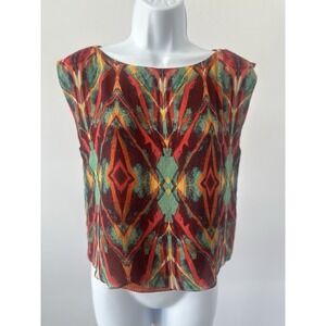 Alice + Olivia Silk Boho Southwestern Chic Cami Top Sz: XS ? (b61)